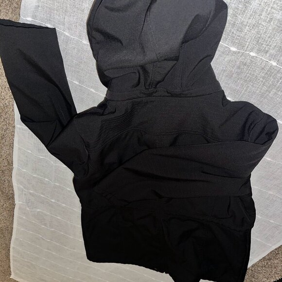 DKNY Women's Hooded Zip-Front Long Anorak Coat 1XL Front Button Close Pockets - Picture 4 of 9